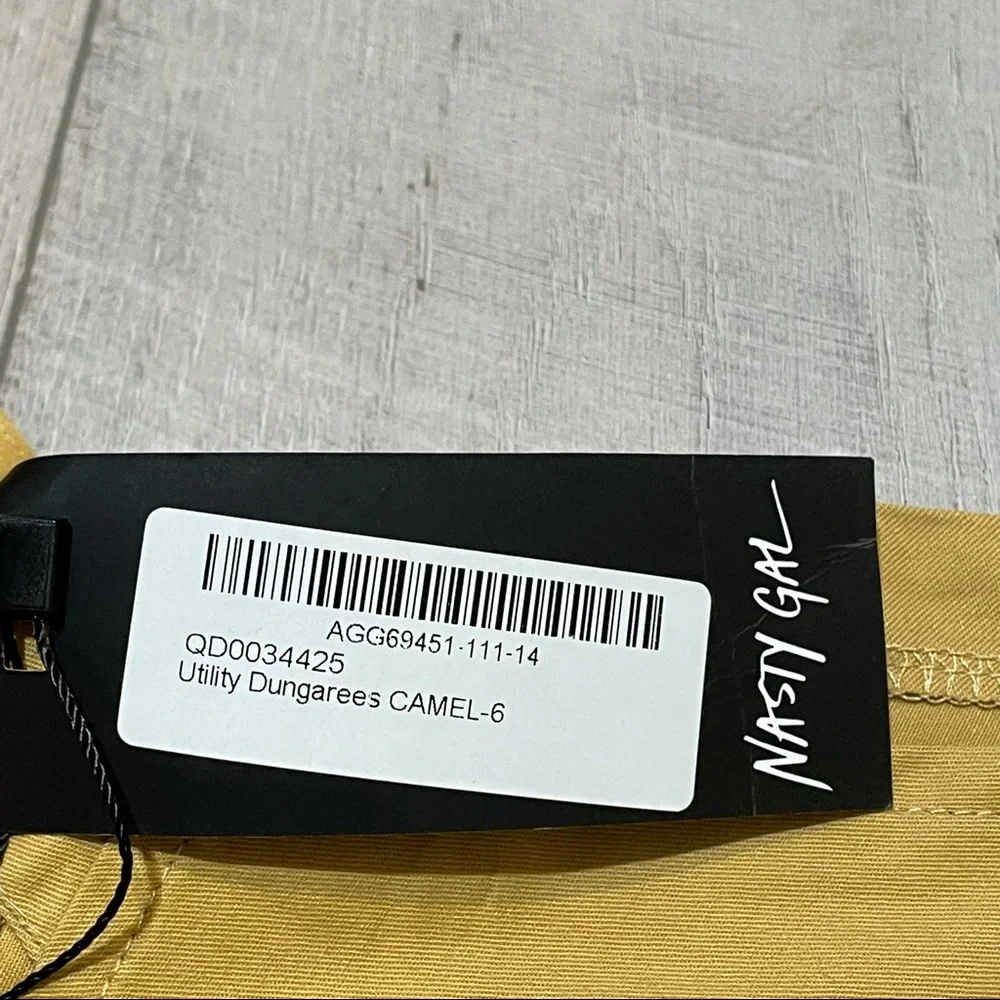 Nasty Gal Mustard Yellow Wide-Leg Overalls - Picture 8 of 11